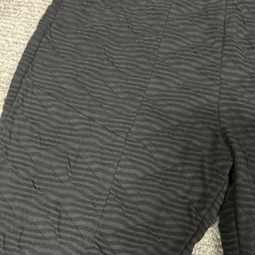 Cynthia Ashby Pants Womens Small Lagenlook Textured Cotton Stretch Black Lounge